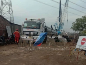 Pemasangan Tiang Pancang  Tol Semarang Demak